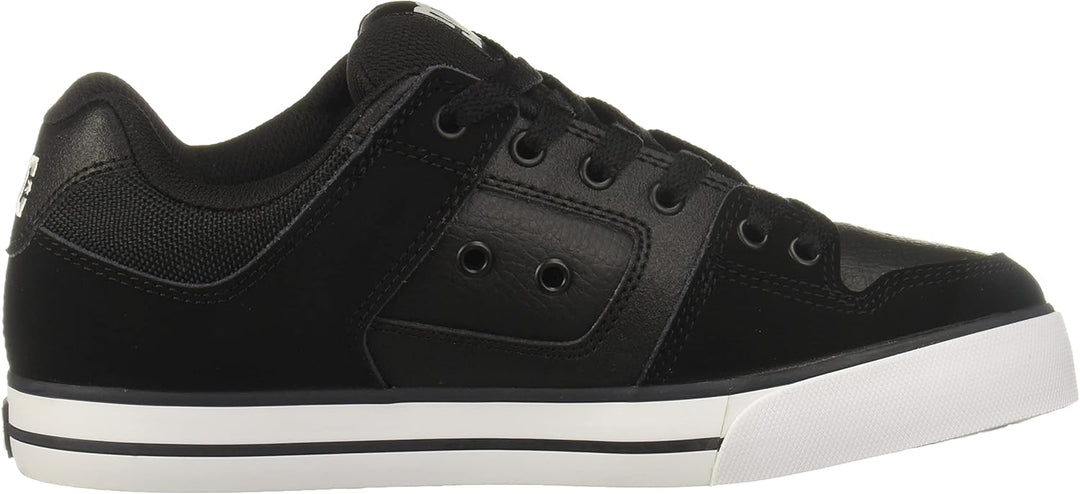 DC Shoes Herren Pure Skate-Schuh 38.5 EU Schwarz Schwarz Weiss, 38.5 EU Schwarz Schwarz Weiss