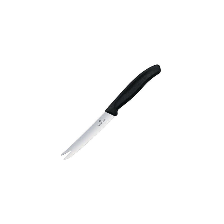 Victorinox Küchenmesser Käse und Wurstmesser 11 cm, Schwarz, 5.0933