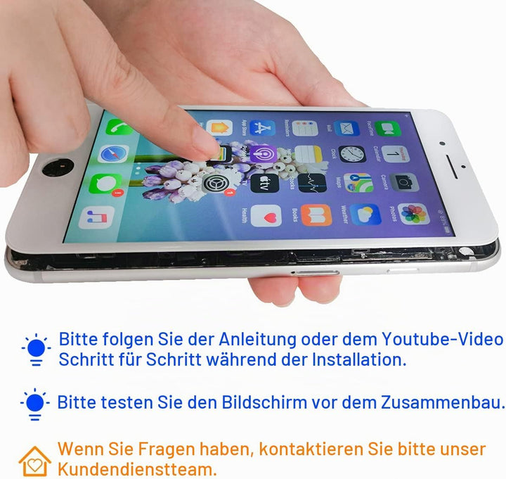 Display für iPhone 8 Plus LCD Touch Screen Digitizer Ersatz Bildschirm mit komplett kostenlosem Tool