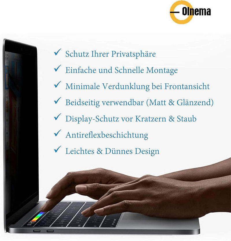 Olnema Blickschutzfilter I Privacy Filter I Blickschutzfolie I Anti-Spy Folie für Laptop und Noteboo