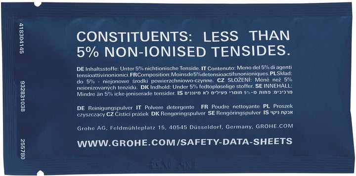 GROHE Blue Fizz, Reinigungspulver Set 8x35g (weniger als 5 Prozent nicht-ionisierte Tenside, kompati