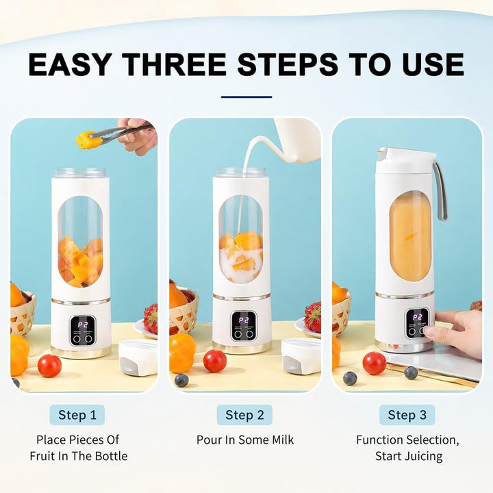 Mini Tragbarer Mixbecher, Elektrischer USB-Entsafter, Mini Smoothie Maker, Tragbarer Mixer für Shake