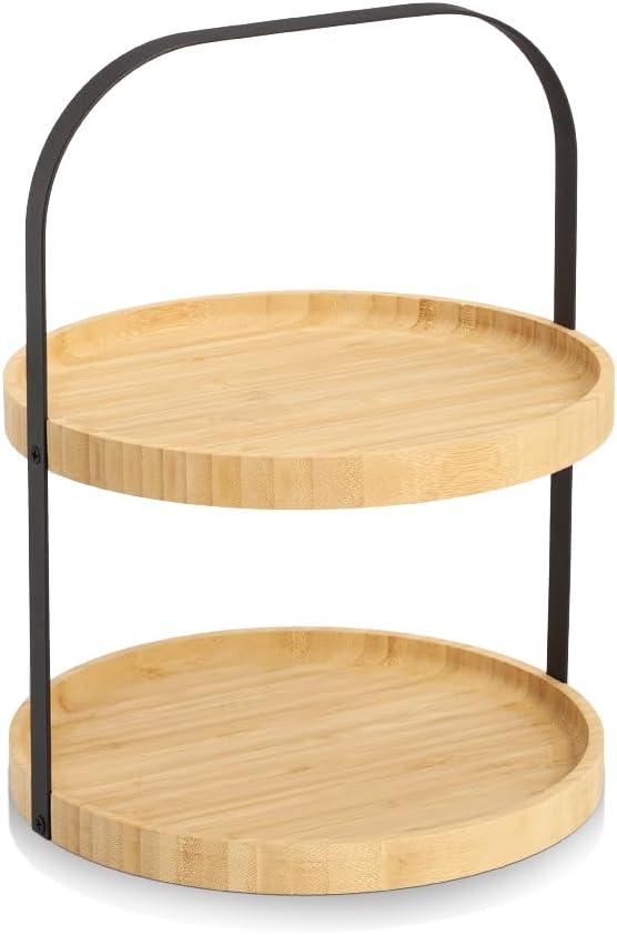 Zeller 25398 Etagere, Bambus/Metall, schwarz FSC 100%