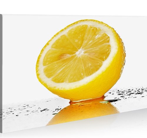 islandburner Bild Bilder auf Leinwand Zitrone Früchte Küchen 1p XXL Poster Leinwandbild Wandbild Dek