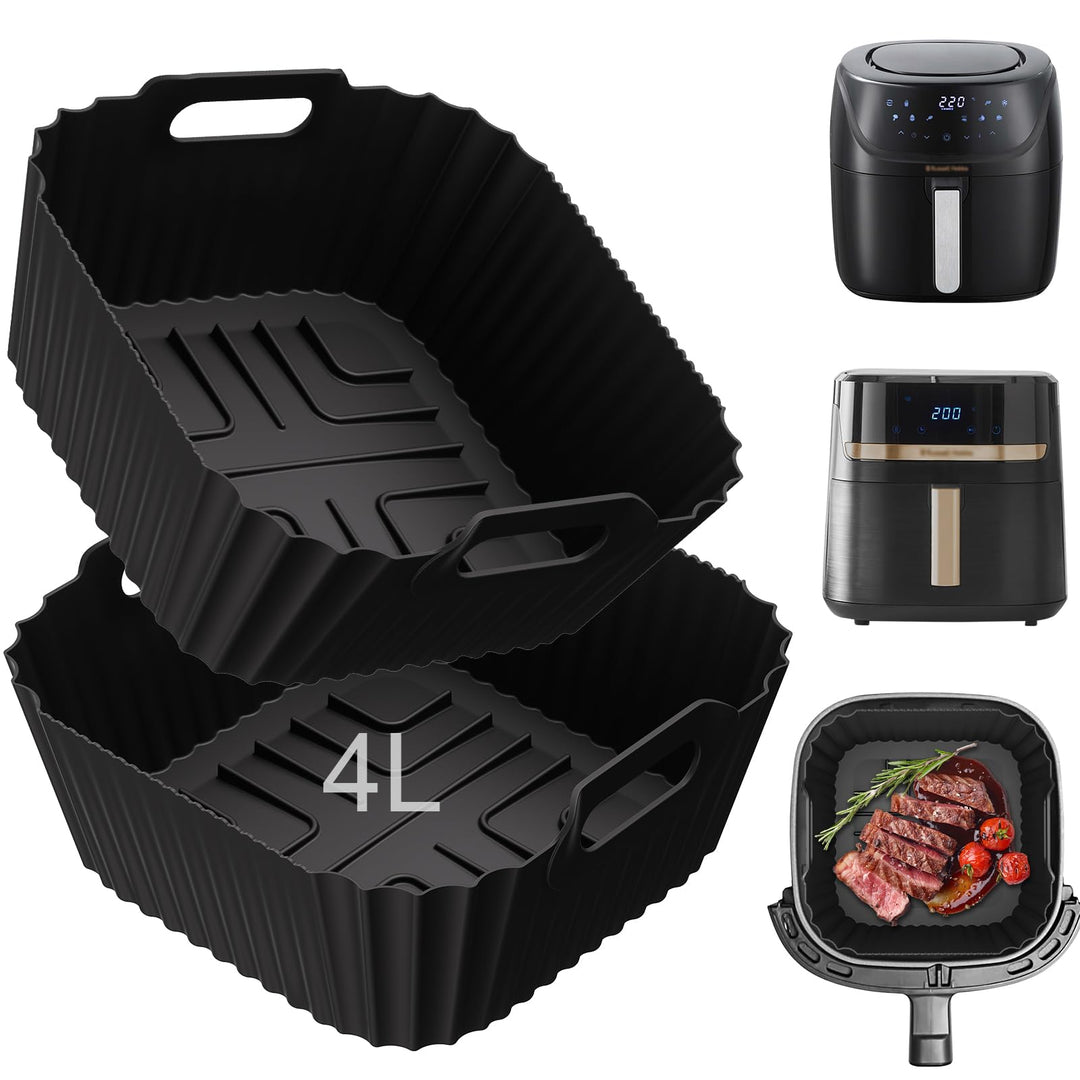 Silikonform Heissluftfritteuse für Russell Hobbs Air Fryer L 4L (27160-56), 2 Stück Airfryer Silikon