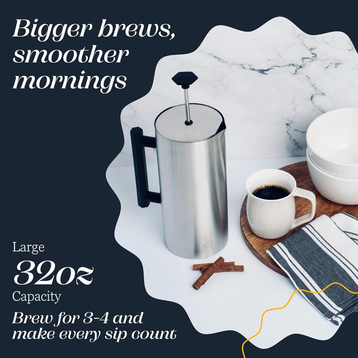 Espro 18169 French Press P6, Kaffee Stempelkanne mit Thermofunktion, Coffee-Maker, Kaffeezubereiter,