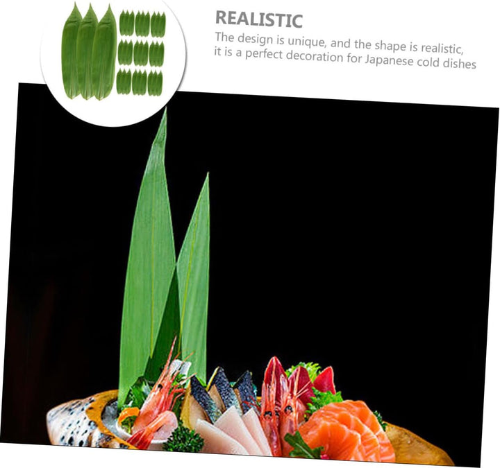 BESPORTBLE 100stücke Bambusblätter Dekoblatt Japanische Essensmatte Sushi Rollmaschine Sashimi Dekob