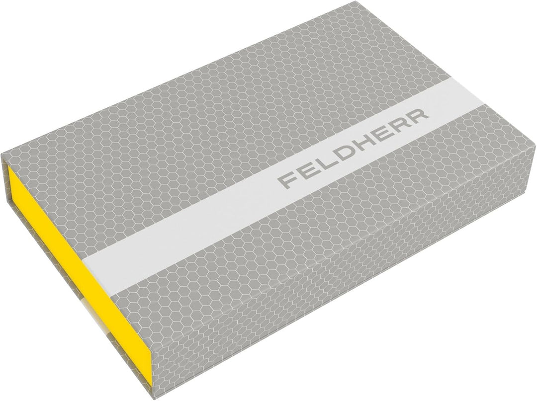 Feldherr Magnetbox gelb für Modelleisenbahnen, Loks und Fahrzeuge - 6 Stege für Spur Z - stehend
