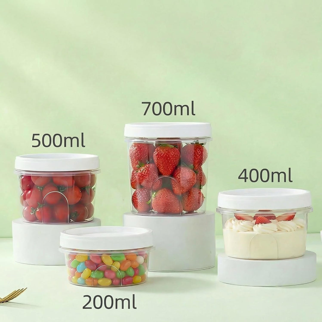 URMONA 18 Stück 400ml/23.7oz Kleine Lebensmittelbehälter, Kleine Dosen Mit Deckel Plastik，Transparen