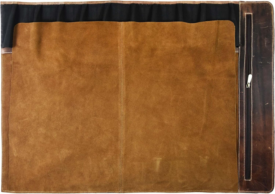 Ledermesserrolle Aufbewahrungstasche | Elastisch und erweiterbar 10 Taschen | Verstellbarer/Abnehmba