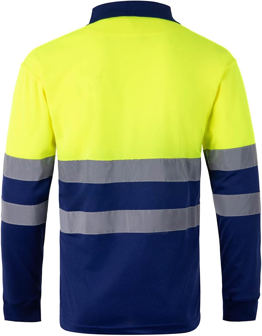 Velilla 175 - Signalshirt, langärmelig (Grösse XL) Farbe blau und gelb fluoreszierend XL Azul Y Amar