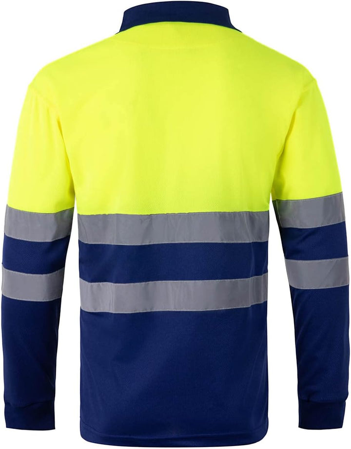 Velilla 175 - Signalshirt, langärmelig (Grösse XL) Farbe blau und gelb fluoreszierend XL Azul Y Amar