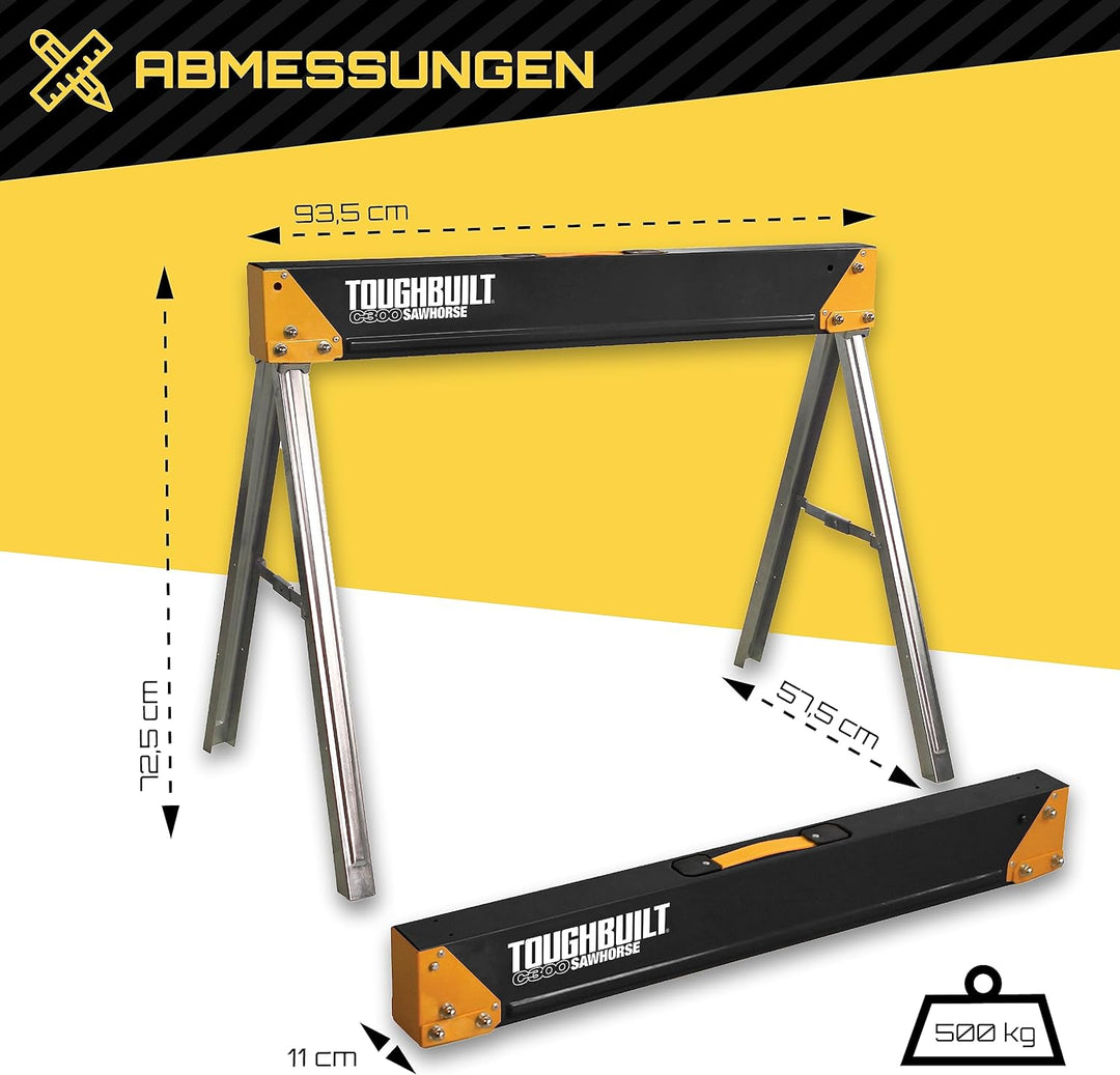 ToughBuilt c300 sawhorse, Black and Yellow