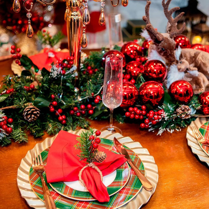 30 Stück Rote Beeren Deko, 26,7 cm künstliche rote Beerenstiele, rote künstliche Beerenzweige für We