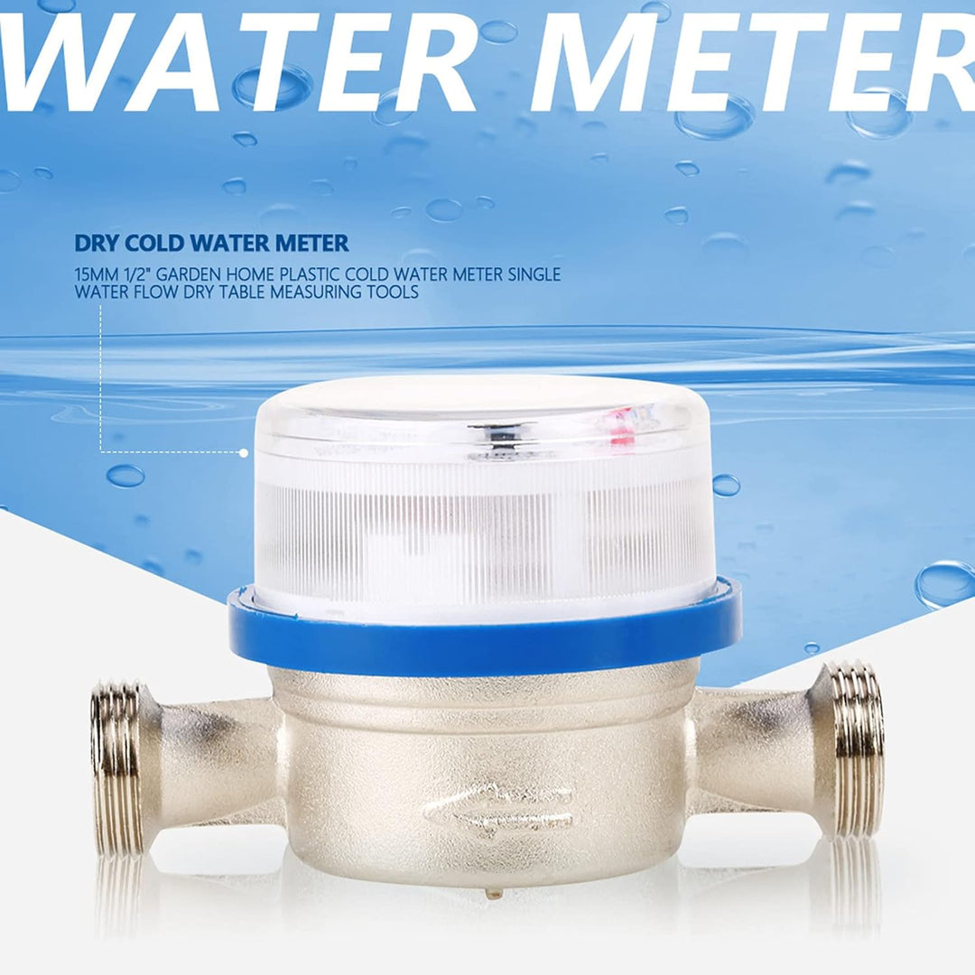 15mm 1/2 "Wasserzähler Kunststoff Kaltwasserzähler Einzigen Wasserdurchfluss Trocknungstisch Messwer