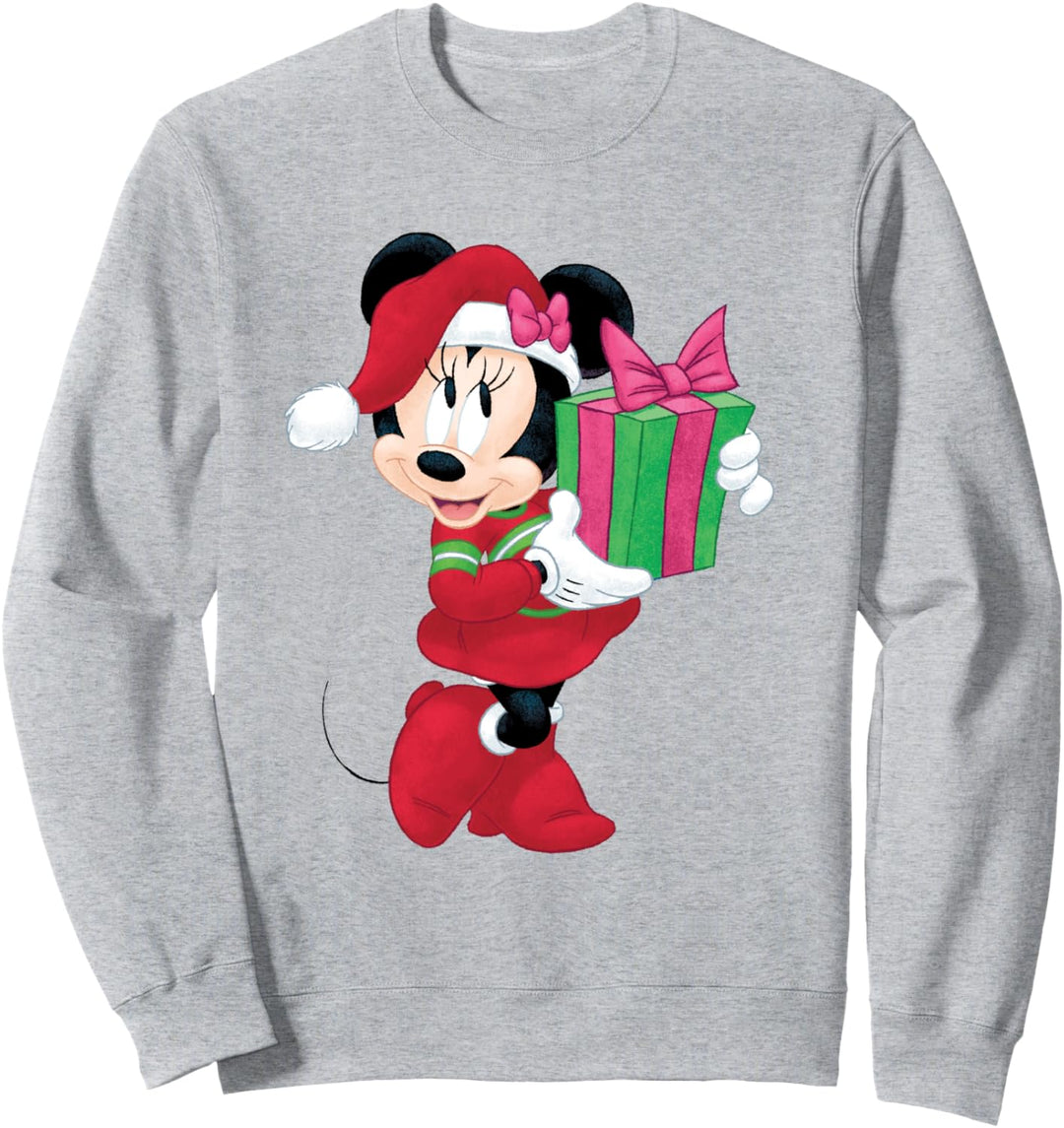 Disney Minnie Mouse Holiday Present Graphic Sweatshirt