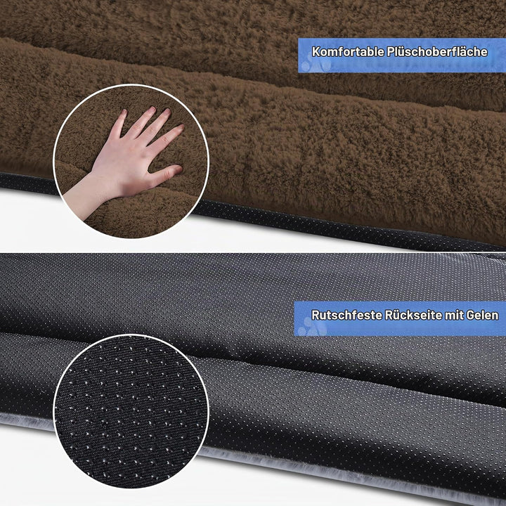 Baodan Hundebett Kleine Hunde Waschbar, 75x50 cm Hundekissen Flauschig mit rutschfeste Unterseite, H