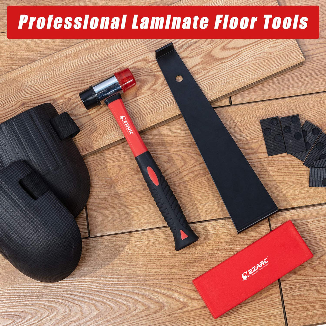 EZARC 65 tlg Laminat Verlegeset Komplettset mit Gummihammer, Zugeisen, Abstandshaltern für Klick Vin