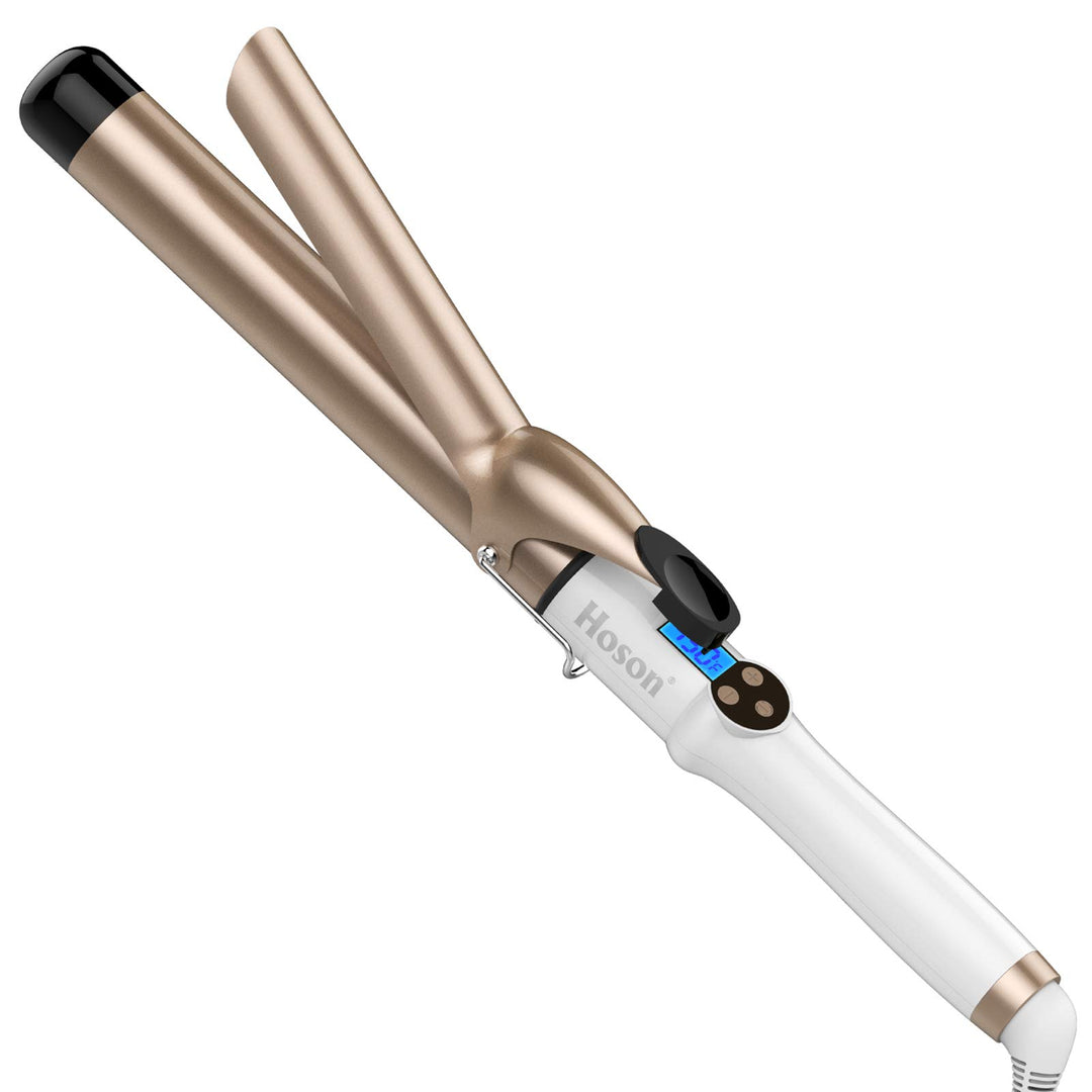 Hoson 32mm Lockenstab Pro Curl, Keramik Turmalin Beschichtung Lockenstab, LCD Display 9 Hitzeeinstel