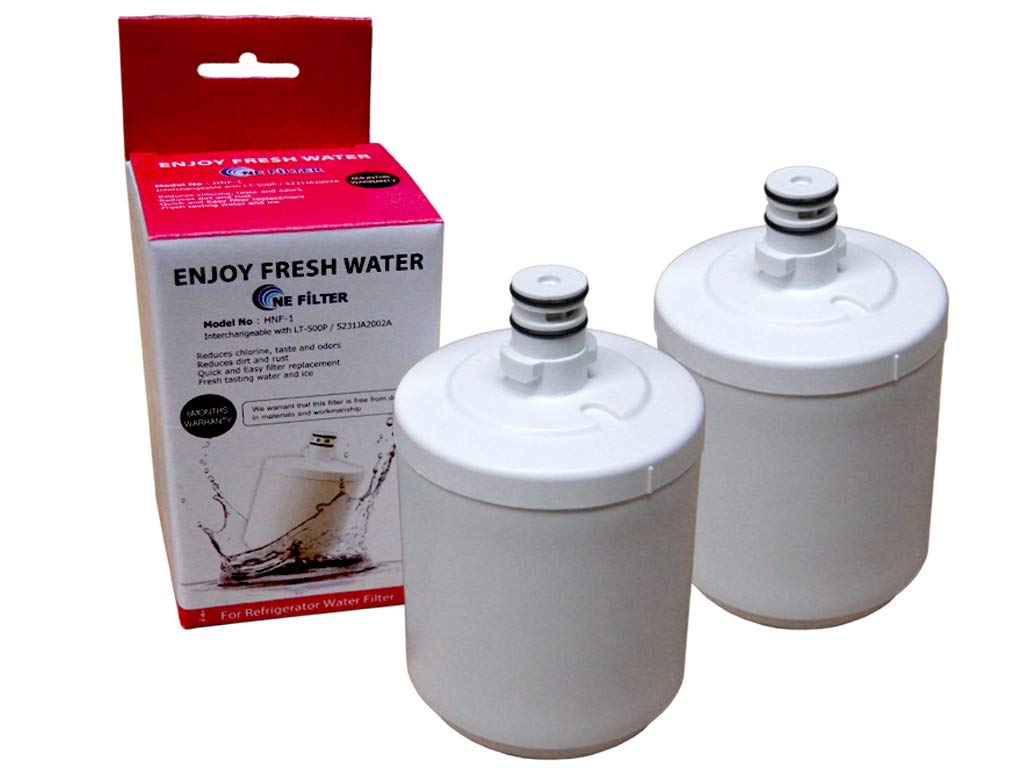 LG -2er Pack Wasserfilter für LG Kühlschrank Side-by-Side LT500P / 5231JA2002A Innenfilter interner
