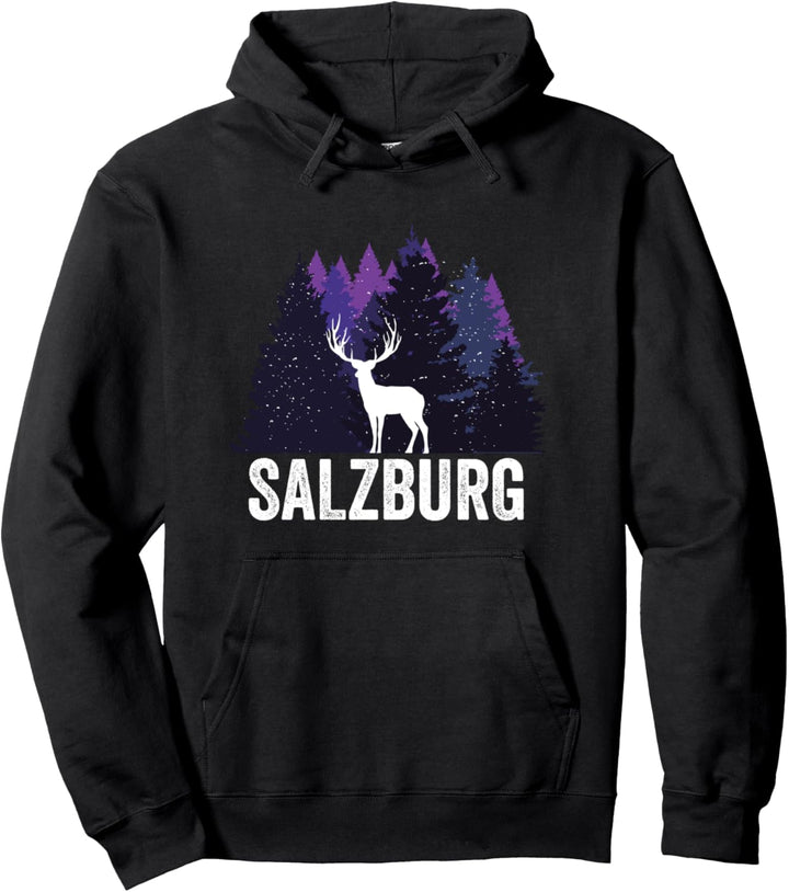 Salzburger Wander Design - Hirsch Im Wald - Salzburg Pullover Hoodie