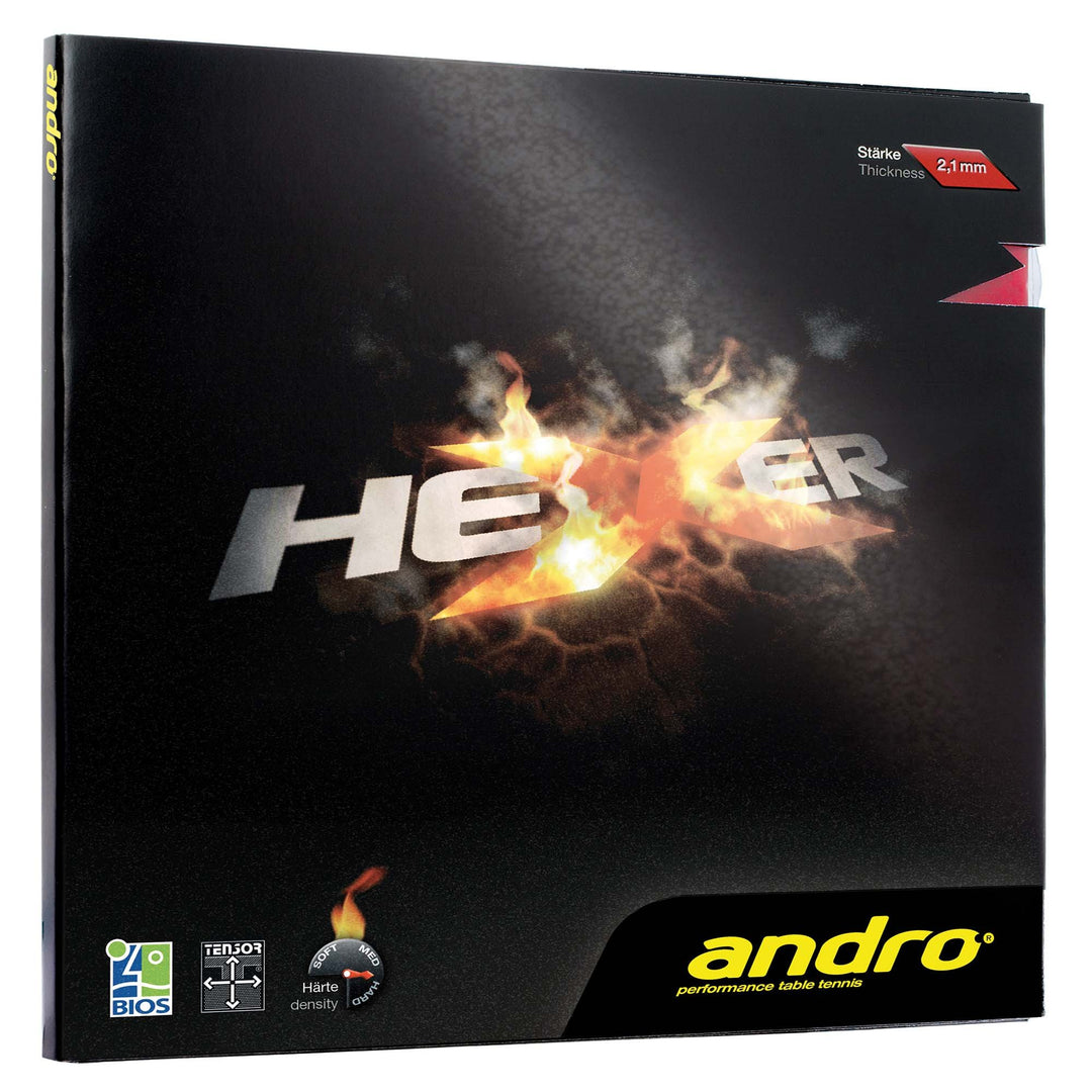 ANDRO Belag Hexer rot 2,1 mm, rot 2,1 mm