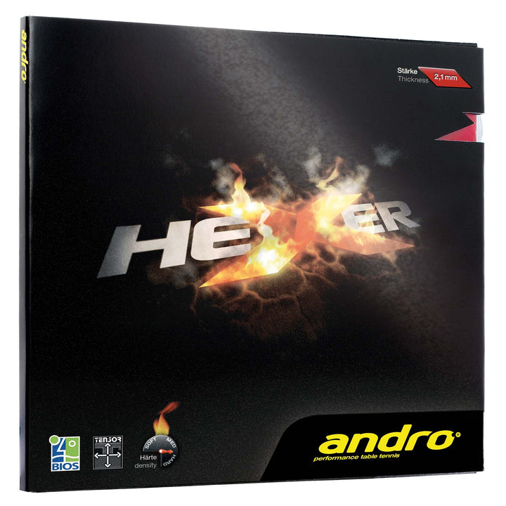 ANDRO Belag Hexer rot 2,1 mm, rot 2,1 mm