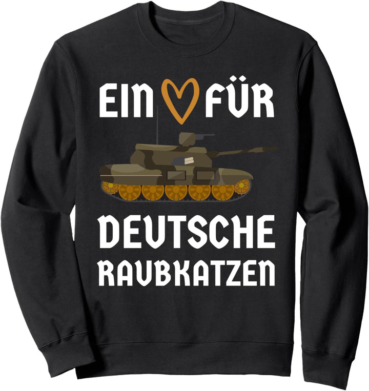 Panzer Geschenk Ein Herz Für Deutsche Raubkatzen Weihnachten Sweatshirt