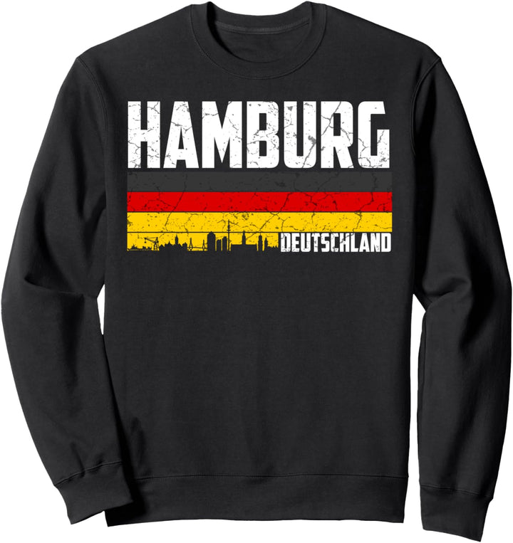Mein Hamburg Skyline Deutschland Heimat Stadt Souvenir Sweatshirt