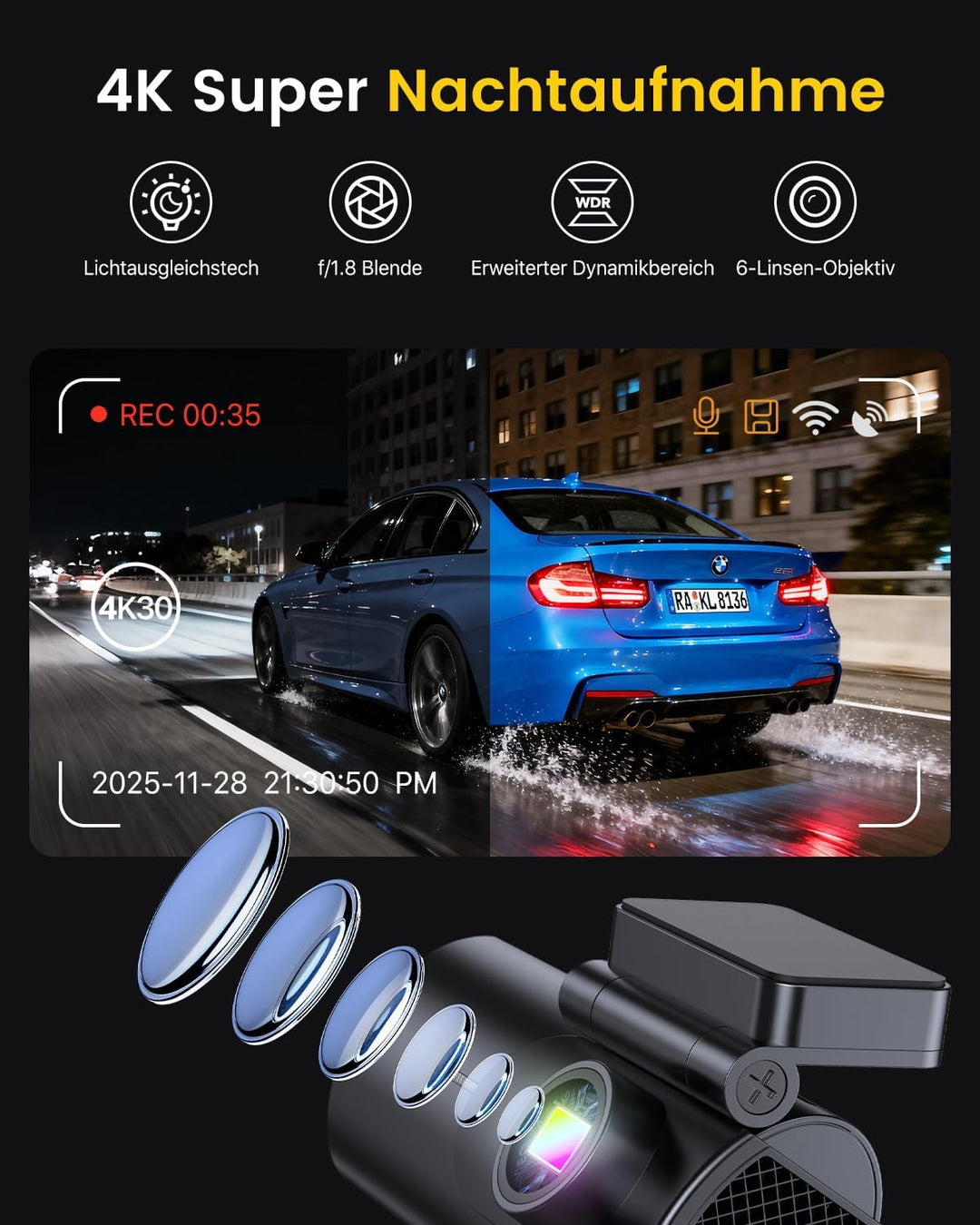 GKU Dash Cam (D600-IT), D600-IT