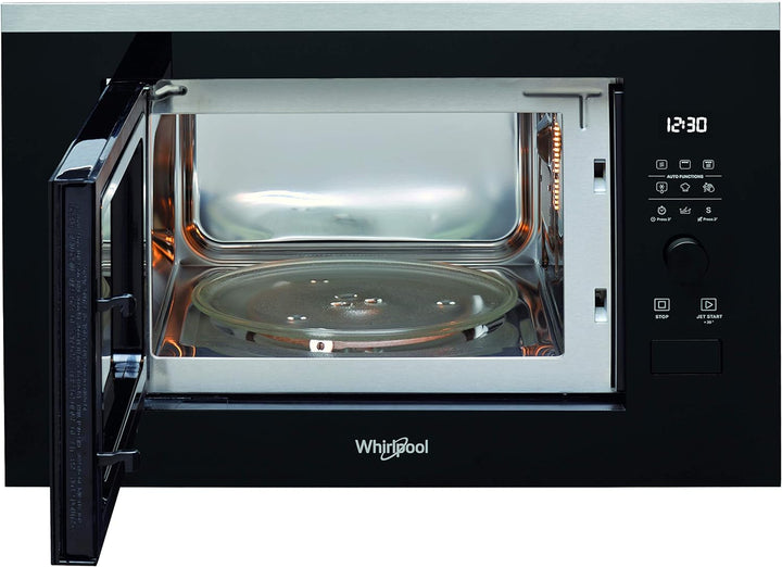 Whirlpool - Integrierte Mikrowelle WMF250G schwarz, 25 l, 900 W, Drehteller 28 cm, 7 Leistungsstufen
