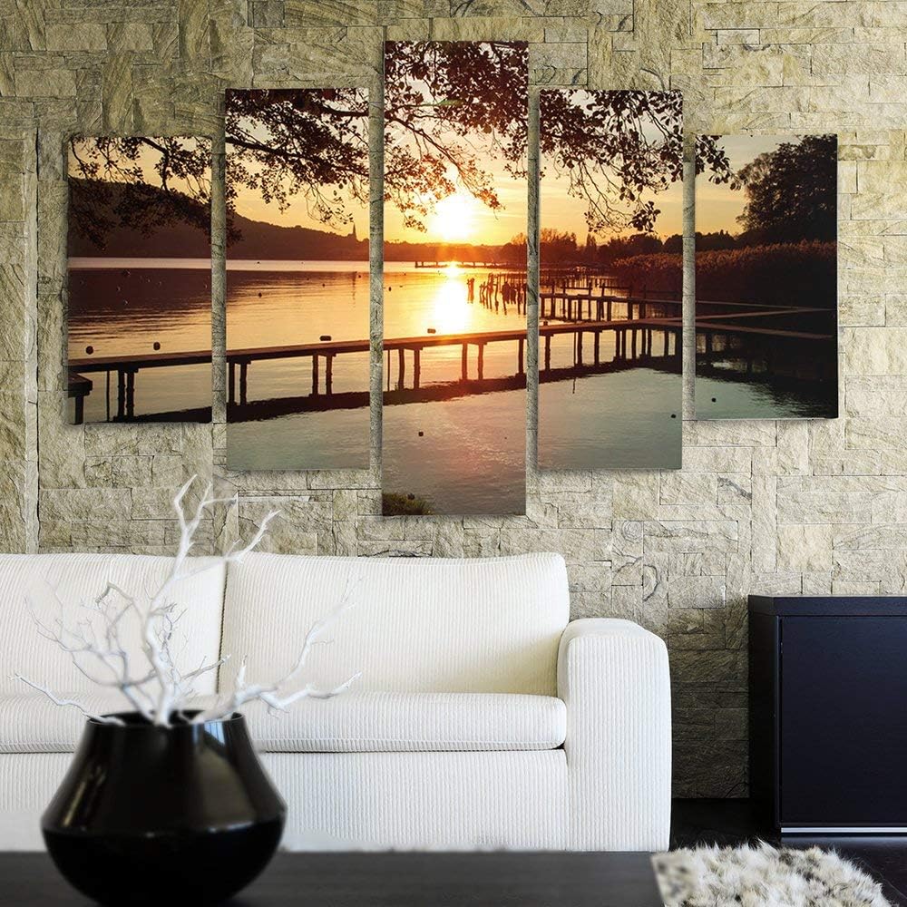 Feeby. Leinwandbild - 5 Teile - Bilder, Wand Bild, Wandbilder, Kunstdruck XXL, 5-Teilig, Typ A, 100x