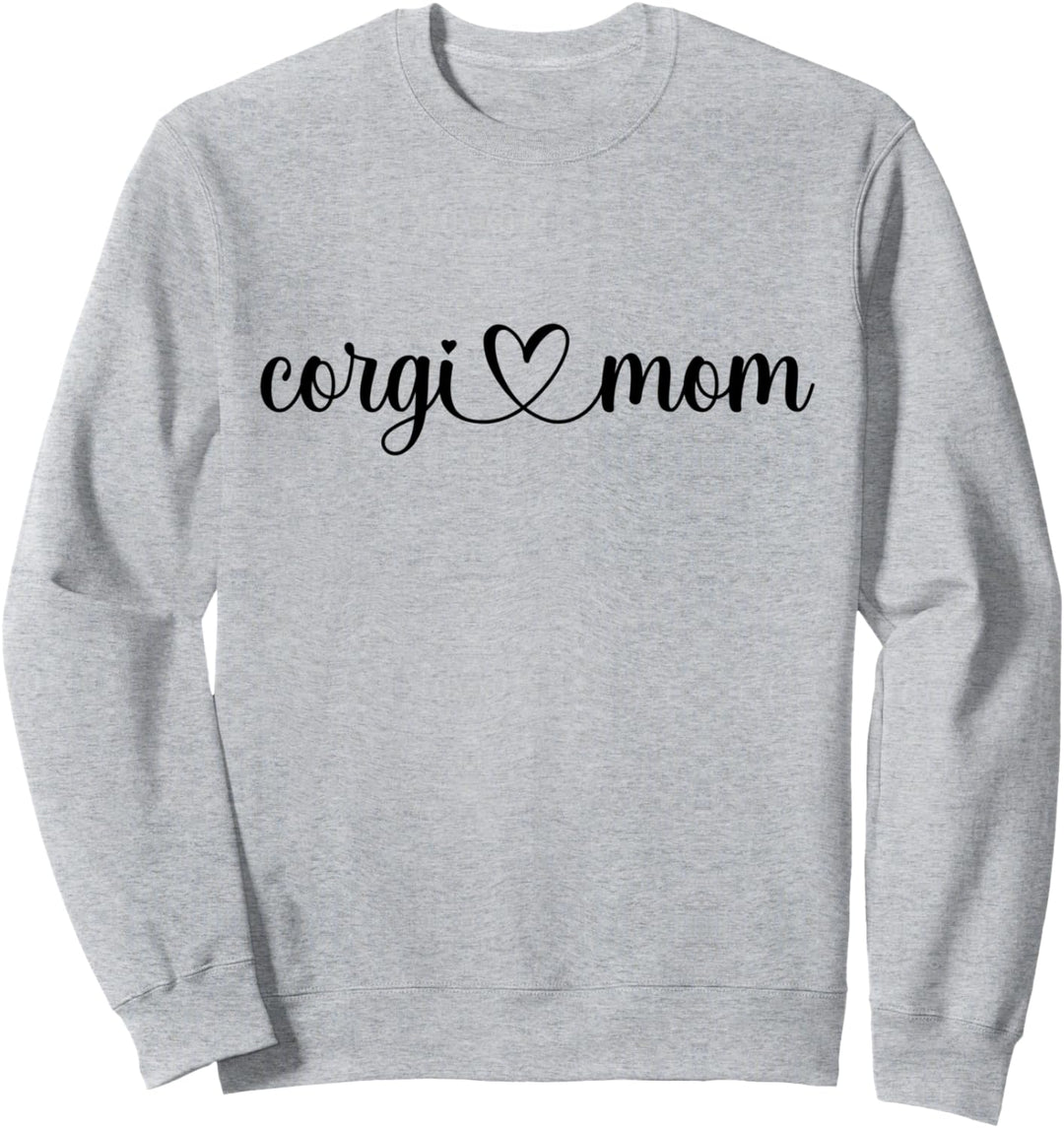 Dog Love Heart Corgi Mom Sweatshirt