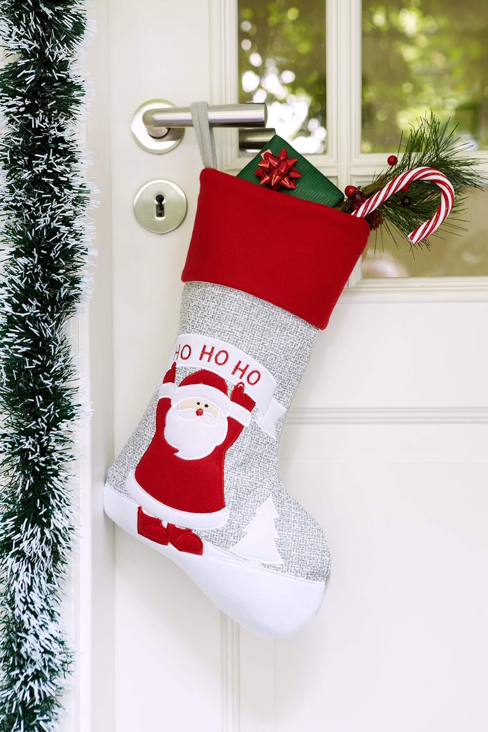 Heitmann Deco Nikolausstiefel-Set 41 cm | Weihnachtsstrumpf zum Befüllen | Nikolaussocke 3er Set mit