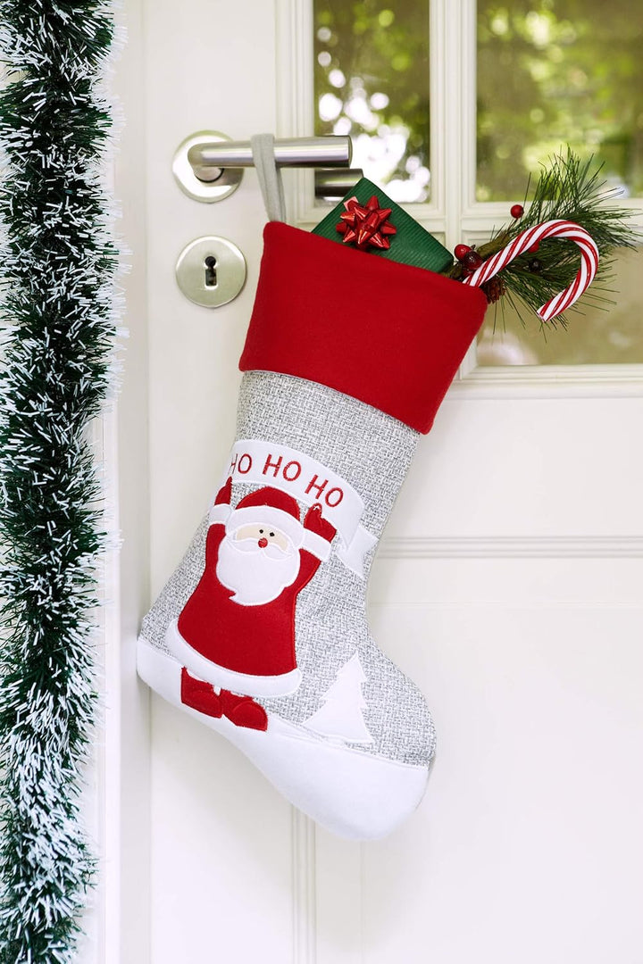 Heitmann Deco Nikolausstiefel-Set 41 cm | Weihnachtsstrumpf zum Befüllen | Nikolaussocke 3er Set mit