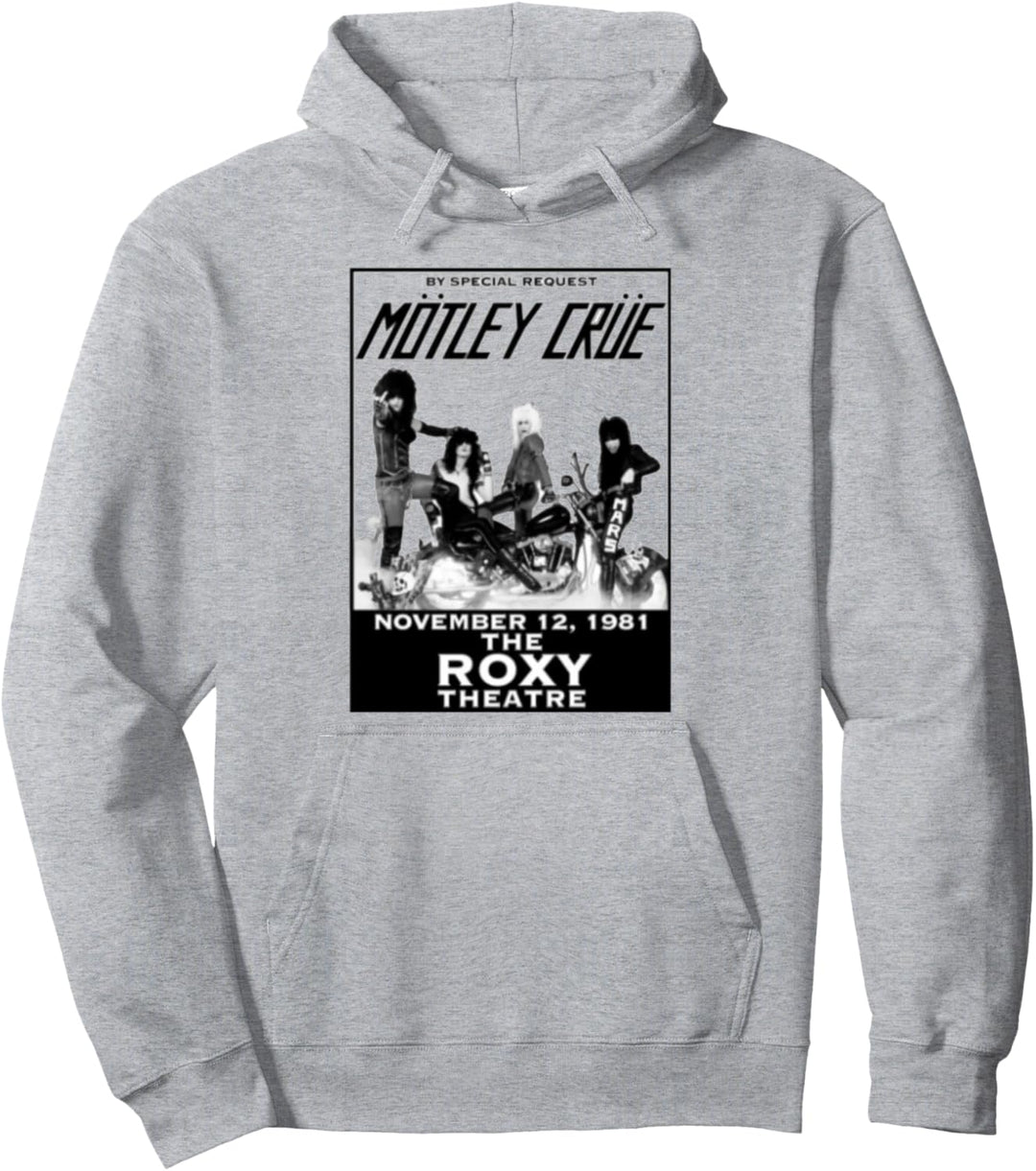 Mötley Crüe – Roxy Gig Poster Grey Pullover Hoodie