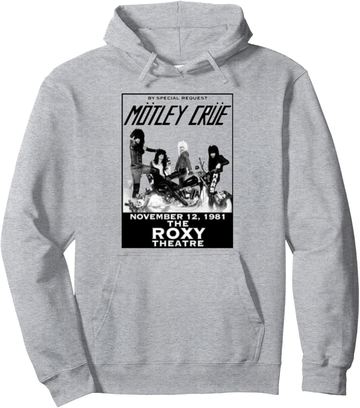 Mötley Crüe – Roxy Gig Poster Grey Pullover Hoodie