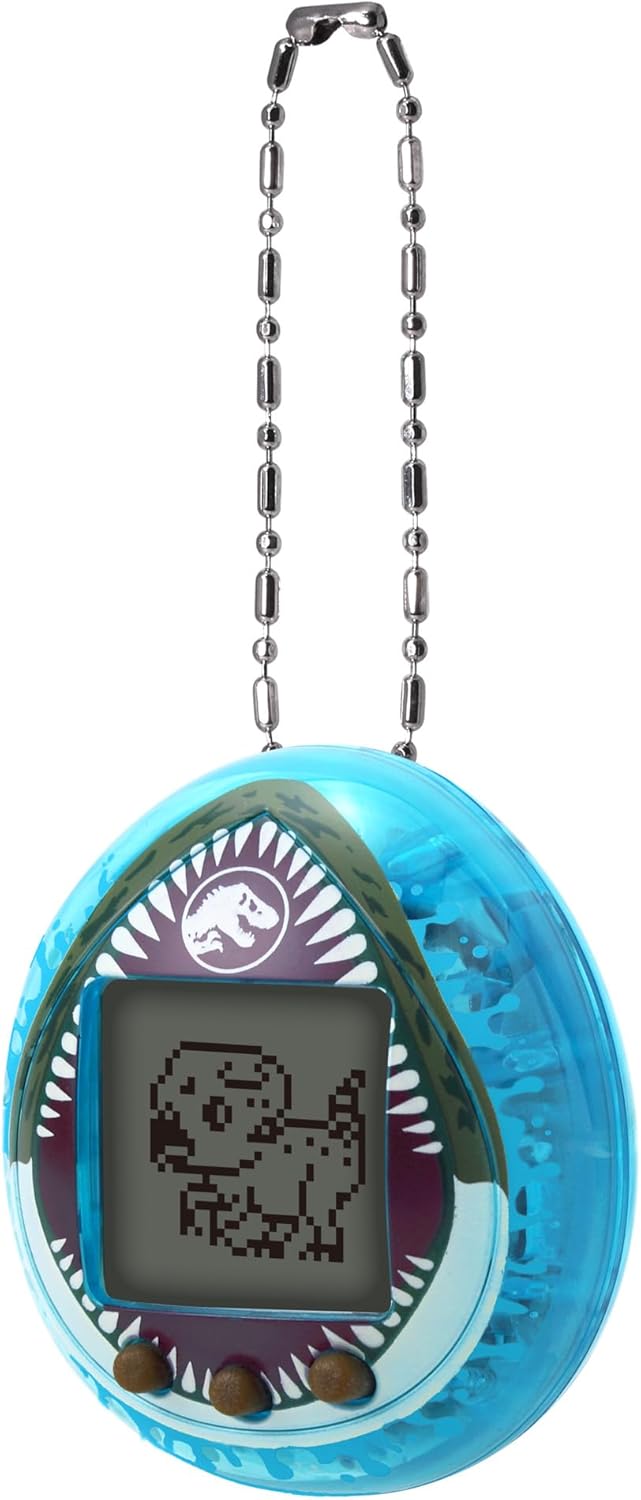 Bandai - Tamagotchi nano Jurassic Blue - Blaue Version Dino Mosasaurus - Interaktives Tamagotchi-Tie