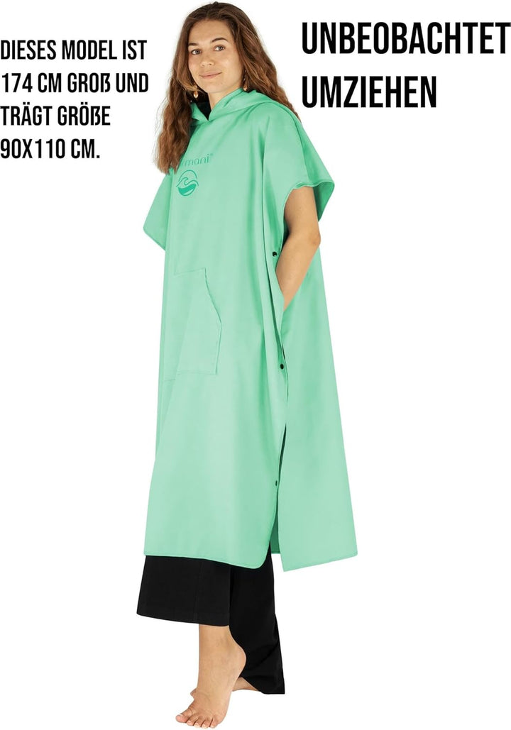 normani Badehandtuch mit Kapuze Badeponcho für Damen und Herren - Umziehhilfe, Surfer Poncho und Bad