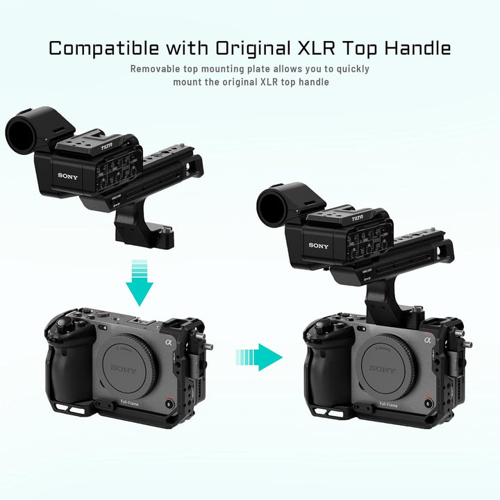 Tilta FX30 FX3 Cage, Voller Kamerakäfig kompatibel mit Sony FX30 FX3, mit HDMI-Kabelklemme, Schnellw