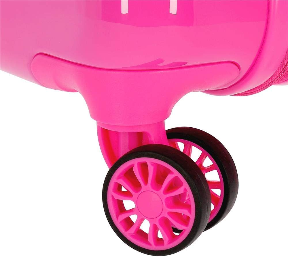 Roll Road Little Me Kabinenkoffer Rosa 38x55x20 cms Hartschalen ABS Kombinationsschloss 34L 2,5Kgs 4
