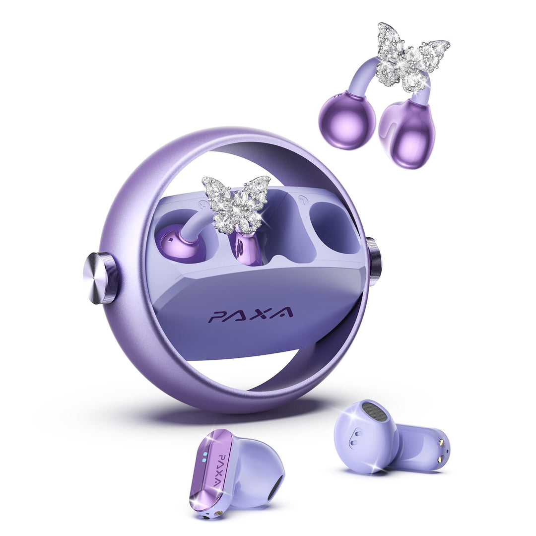 PAXA 3-in-1-Ohrringe Open Ear Kopfhörer, Stylische Modische Open Ear Kabellose Clip kopfhörer In Ear