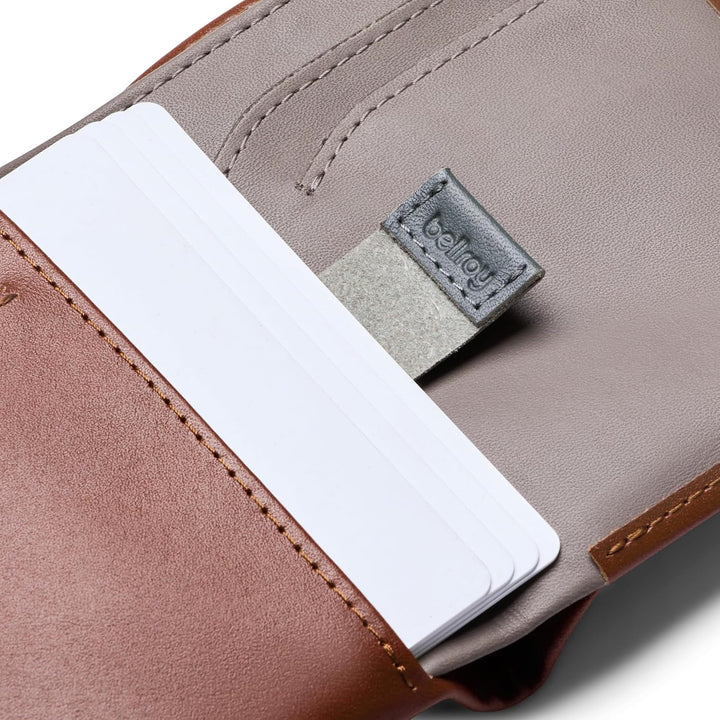 Bellroy Note Sleeve – dünne Lederbörse, mit RFID-Schutz (max. 11 Karten Plus Scheine), Sienna
