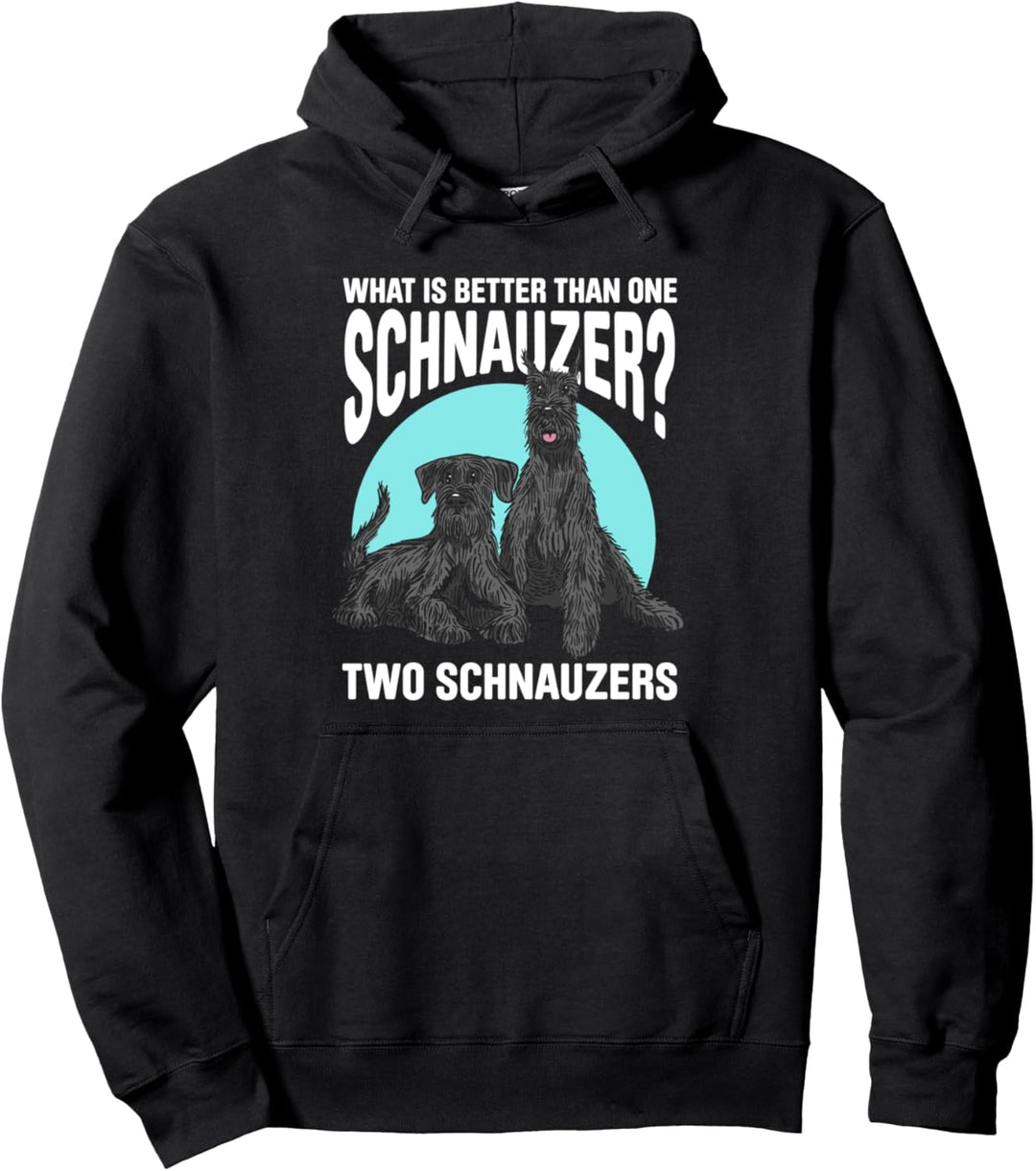 Was ist besser als ein Schnauzer? Zwei Schnauzer Besitzer Pullover Hoodie