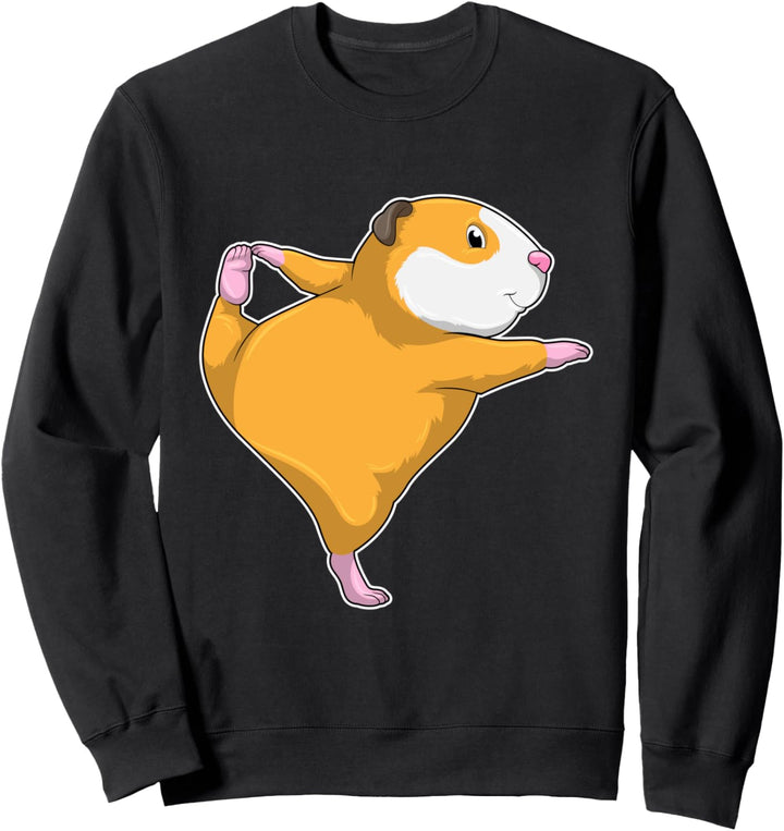Meerschweinchen Yoga Fitness Sport Sweatshirt