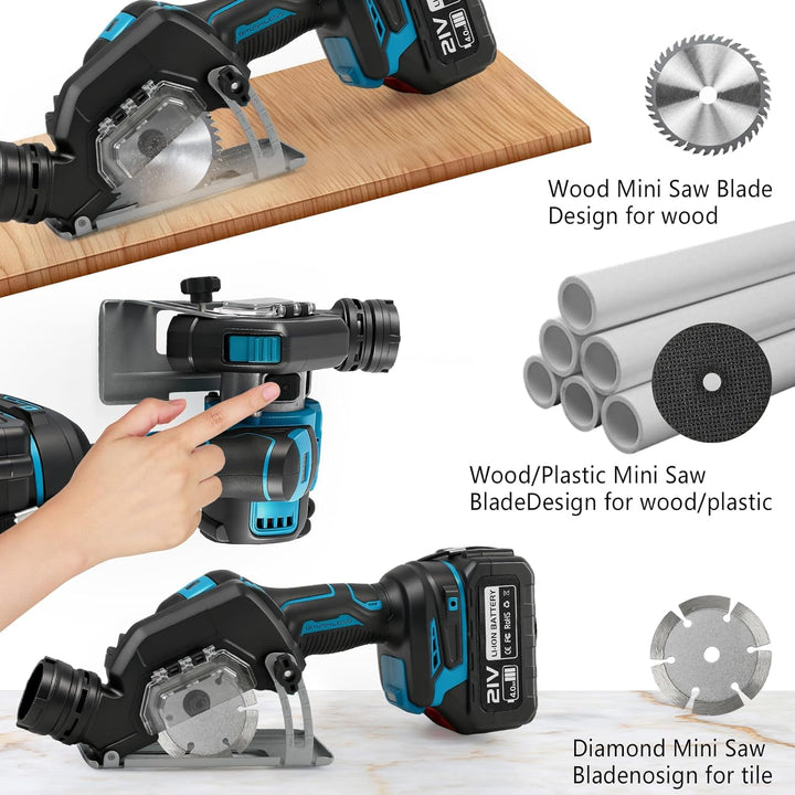 3 Zoll Akku Winkelschleifer kompatibel mit Makita 18V Akku (ohne Batterie), 16.800rpm bürstenloser M
