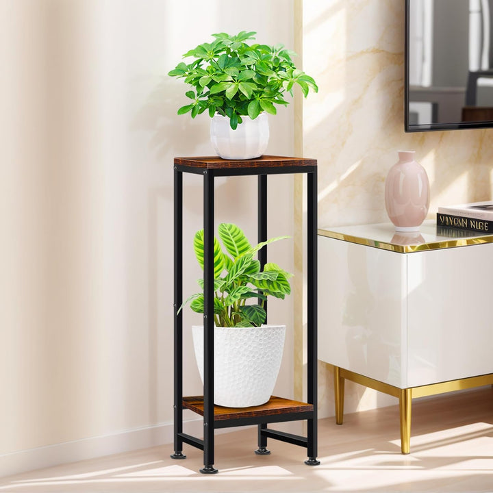 2 Etagen Blumenständer Pflanzenständer, 77cm Pflanzenregal Pflanzen Eckregal, Blumenregal Pflanzenre