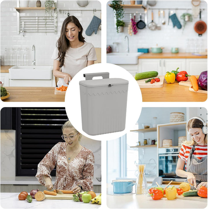 Arbeitsplatte Mülleimer 27 X 13 X 29 Cm Komposteimer Für Küche Hängender Mülleimer Biomülleimer Häng