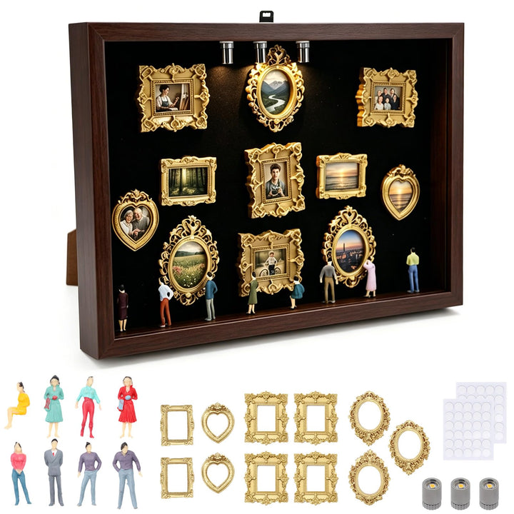 DIY Mini Museum Silhouette Box, Personalisierte DIY Silhouette Box, Mini Museum Bilderrahmen mit 8 M