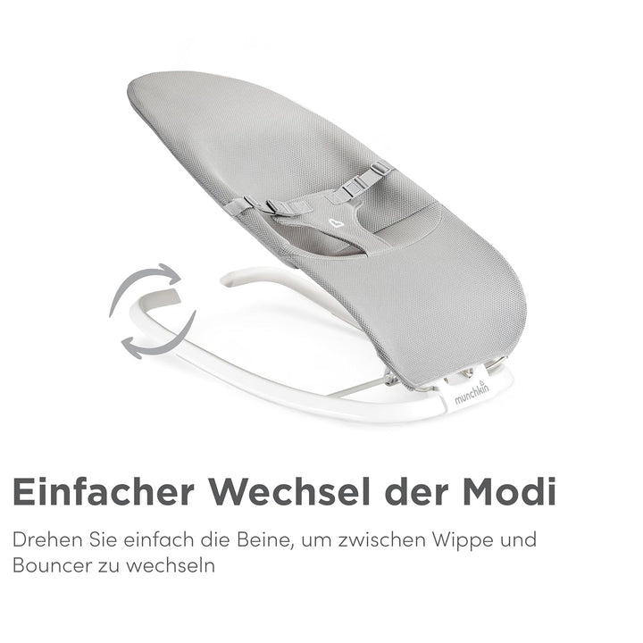 Munchkin 2-in-1 Spring Baby Bouncer & Rocker | Baby Swing with 3 Recline Positions | Baby Bouncer fr